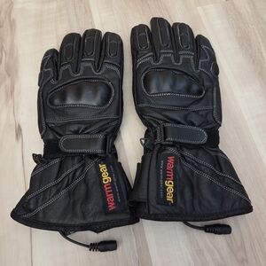 Warm Gear Heated Leather Gloves With Nuckle Guards Black Medium